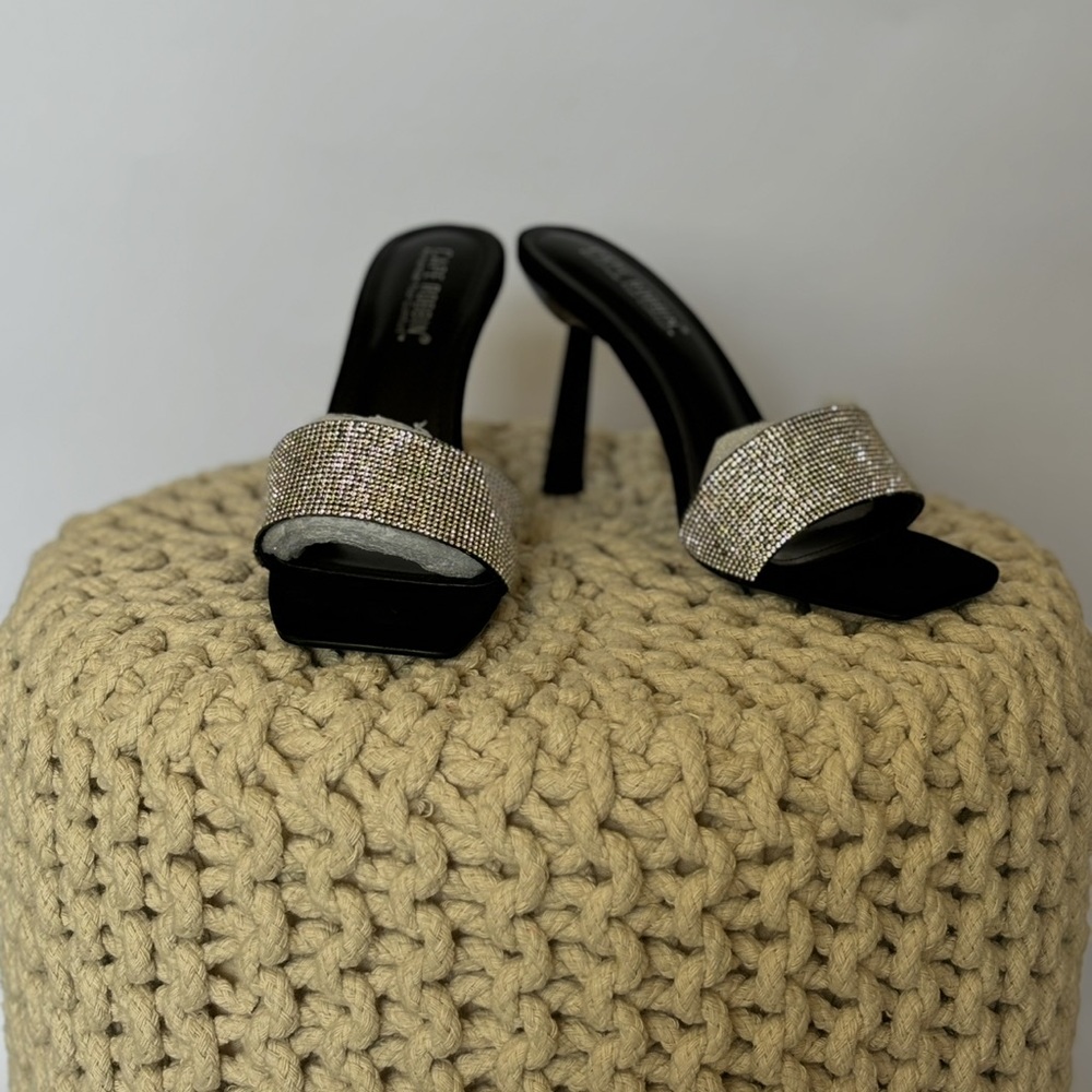 Elegant Black and Silver Women's Heels